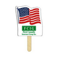 Digital Printed Flag Stock Shape Mini Fans - Front & Back